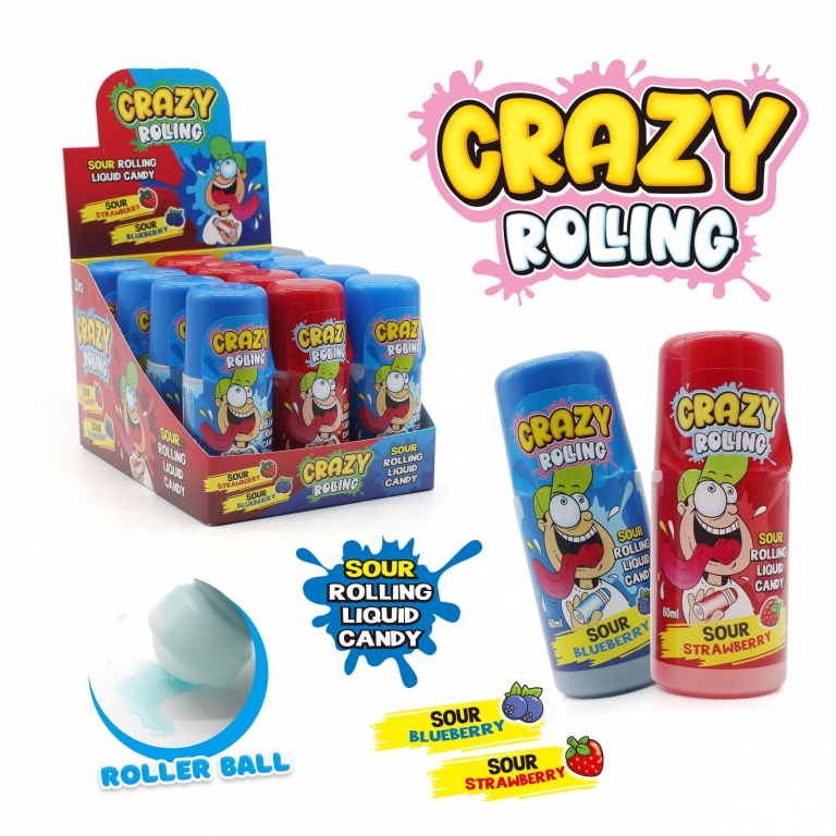 Crazy Rolling Šķidrie saldumi ar dozējošo lodīti 60 ml