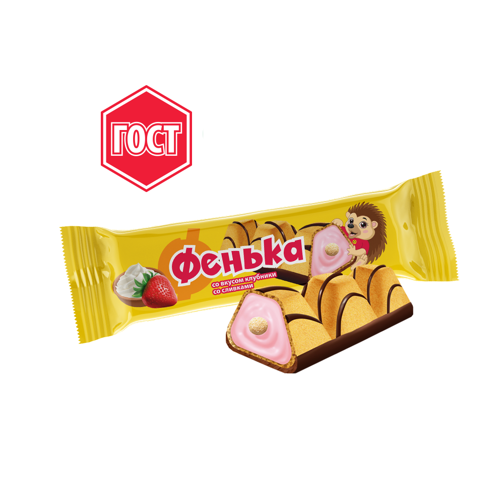 Candies "Fenka" with strawberry and cream flavor 500 gr