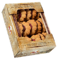 Cookies with chocolate and jam