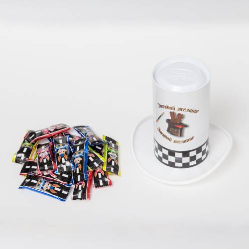 Chocolate candies “Zagaday zhelanie” (cylinder) 200 gr