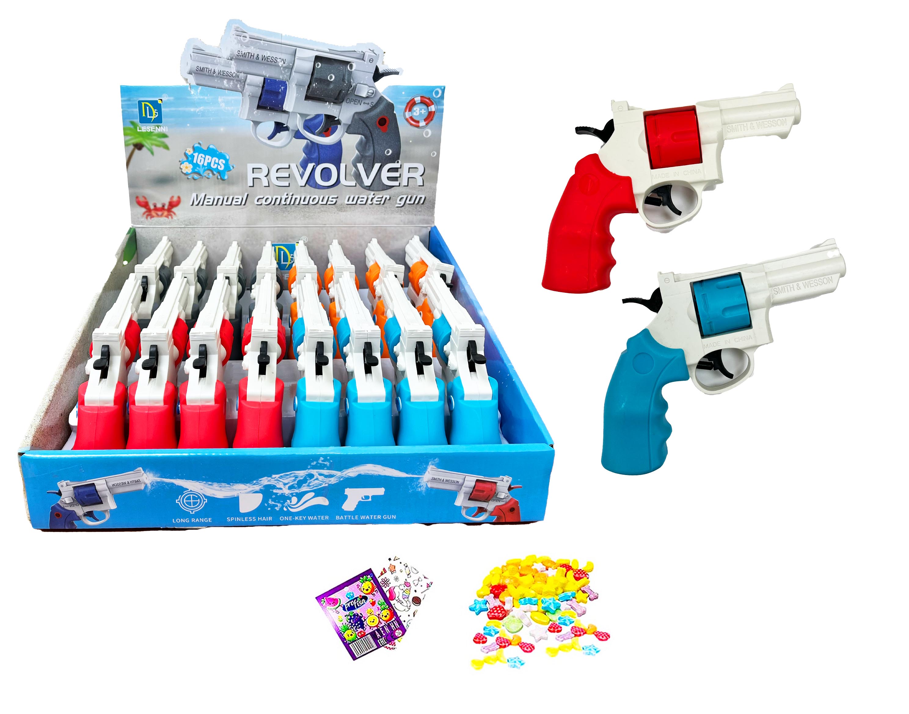 Toy+dragée "Revolver-Water Gun" 5 gr