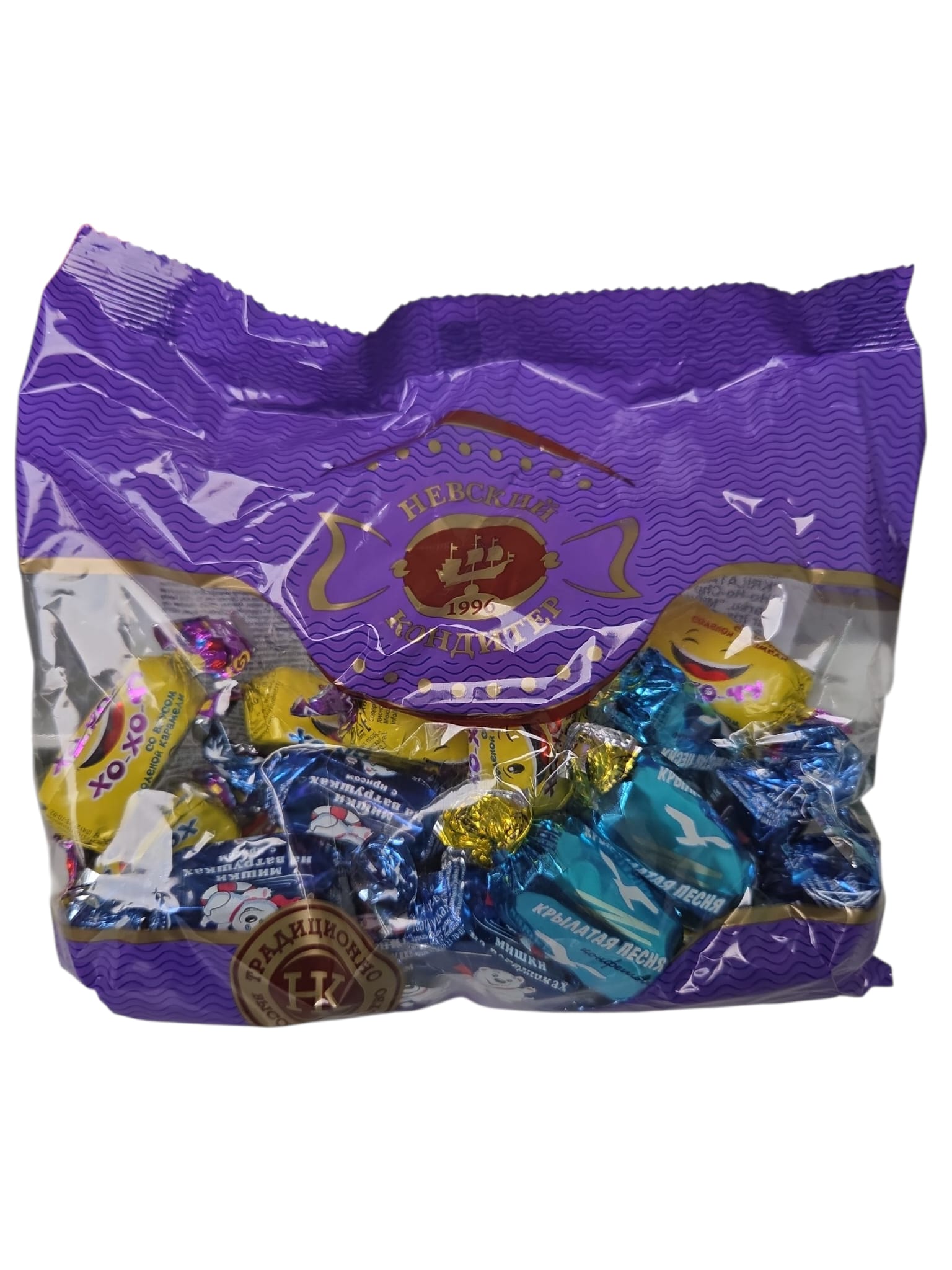 Glazētas konfektes ar fondanta korpusu MIX 2 “Krilataja Pesnja”, “Ho-Ho-Chu” ar sāļo karameli, “Miška na Vatruskāh” ar irisu 500 gr