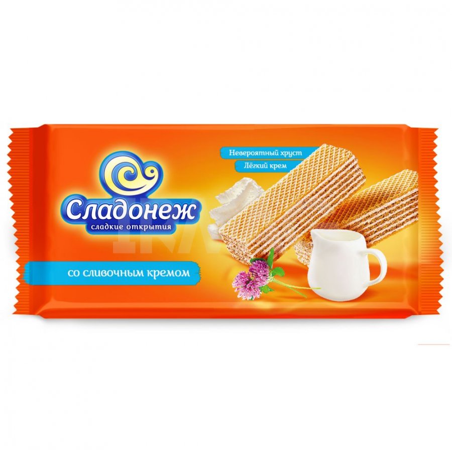 Vafeles ar sviesta krēmu "Sladonežs" 270 gr