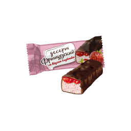 Chocolate bars "French dessert" with strawberry nougat and jelly 5 kg