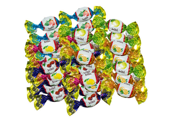 BiBi augļu garšas karameļu konfektes 2 kg
