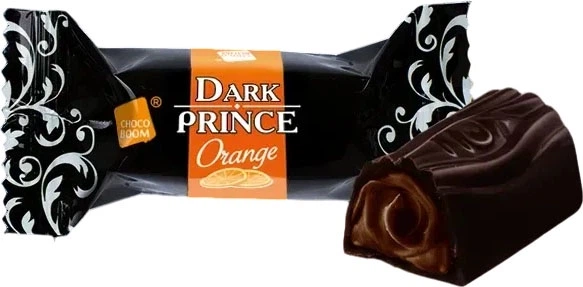 Šokolādes konfektes "Melnais princis" ar apelsīna garšu 1500 gr