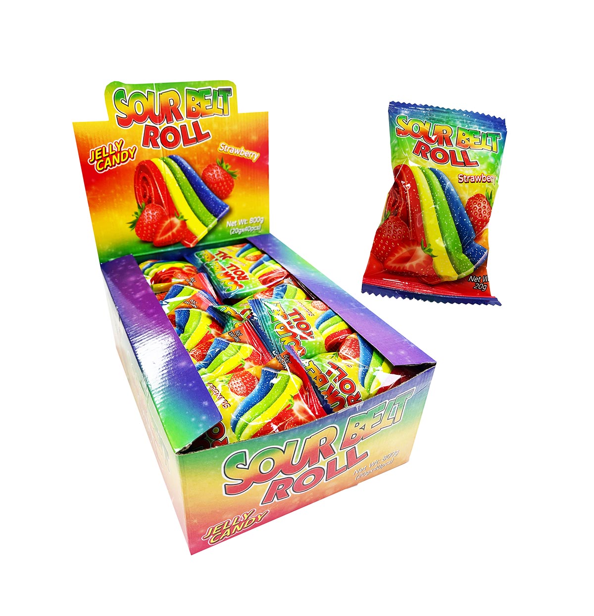 Sour Belt Roll mix20g/40gb 20 gr
