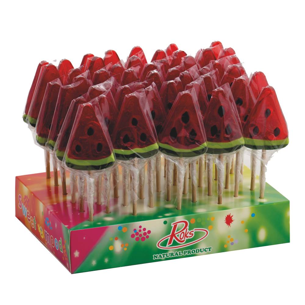 Lollipop "Arbuz" in the shape of a watermelon 35 gr