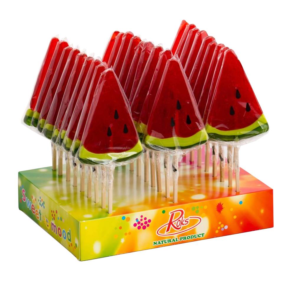 Lollipop "Arbuz" in the shape of a watermelon 70 gr