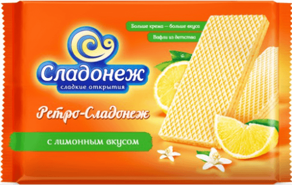 Vafeles ar citronu garšu "Retro-Sladonež" 500 gr