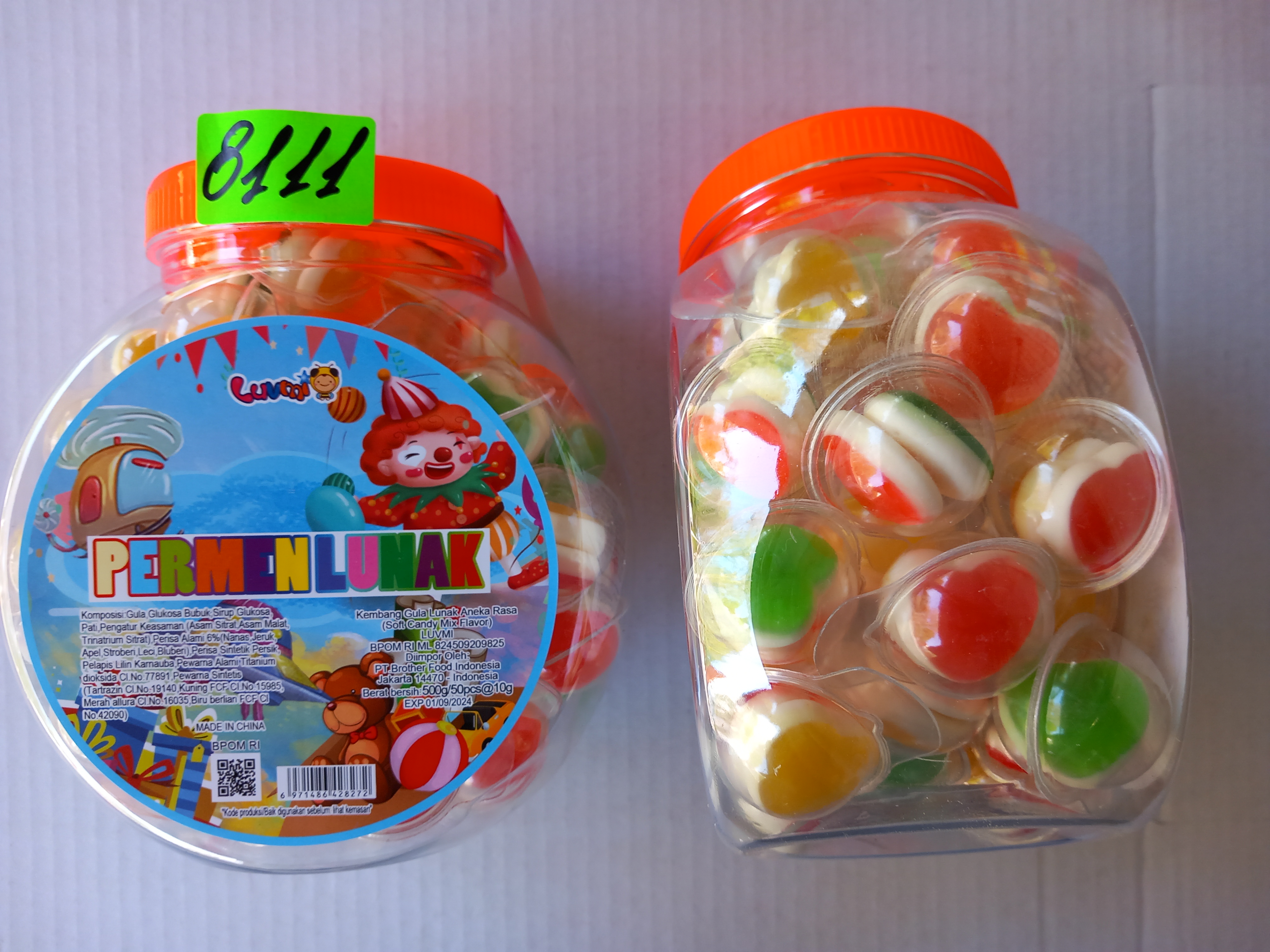 Želejas konfektes "Sirds gumijas" 8 gr