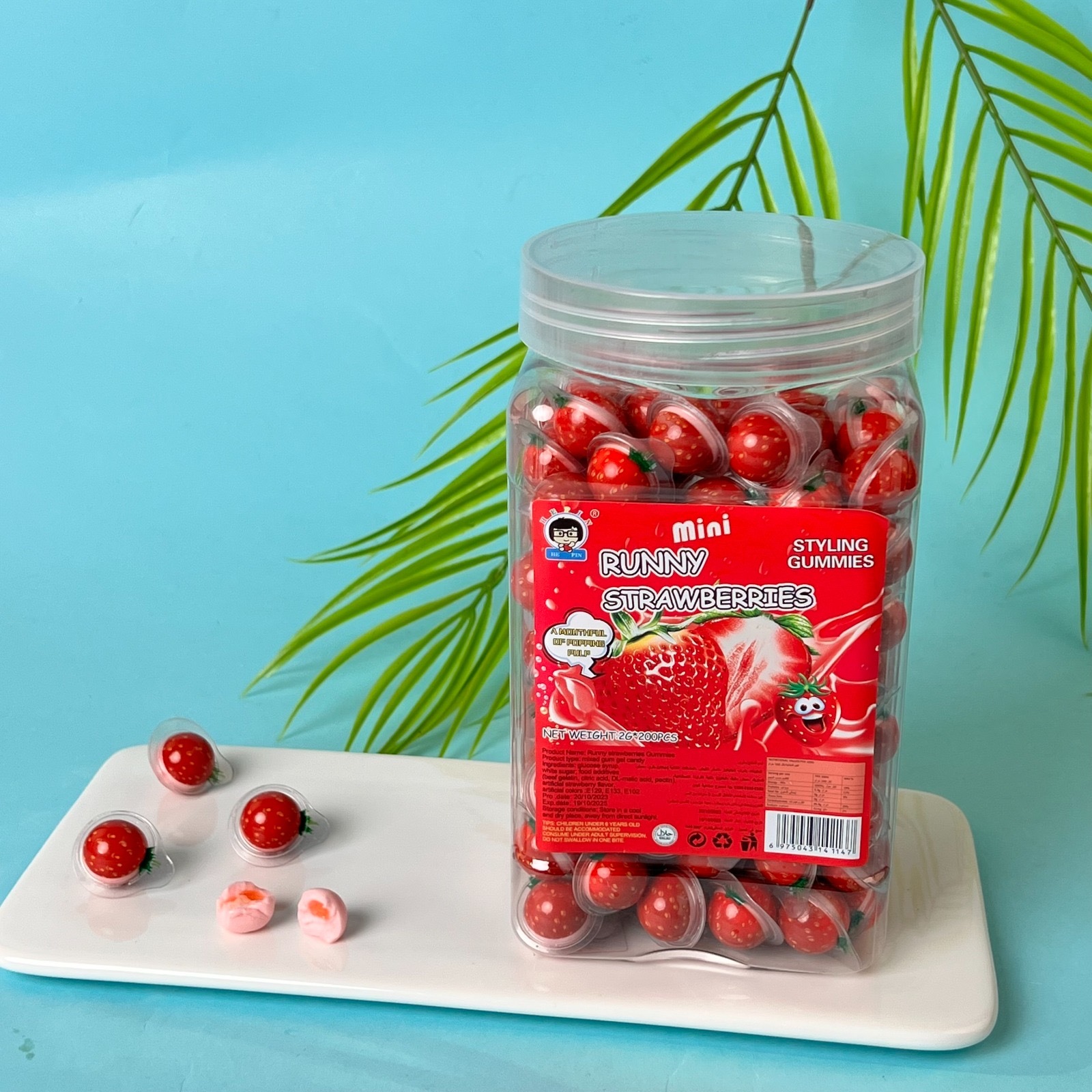 Košlājama konfekte "K-Runny Strawberry" 2 gr