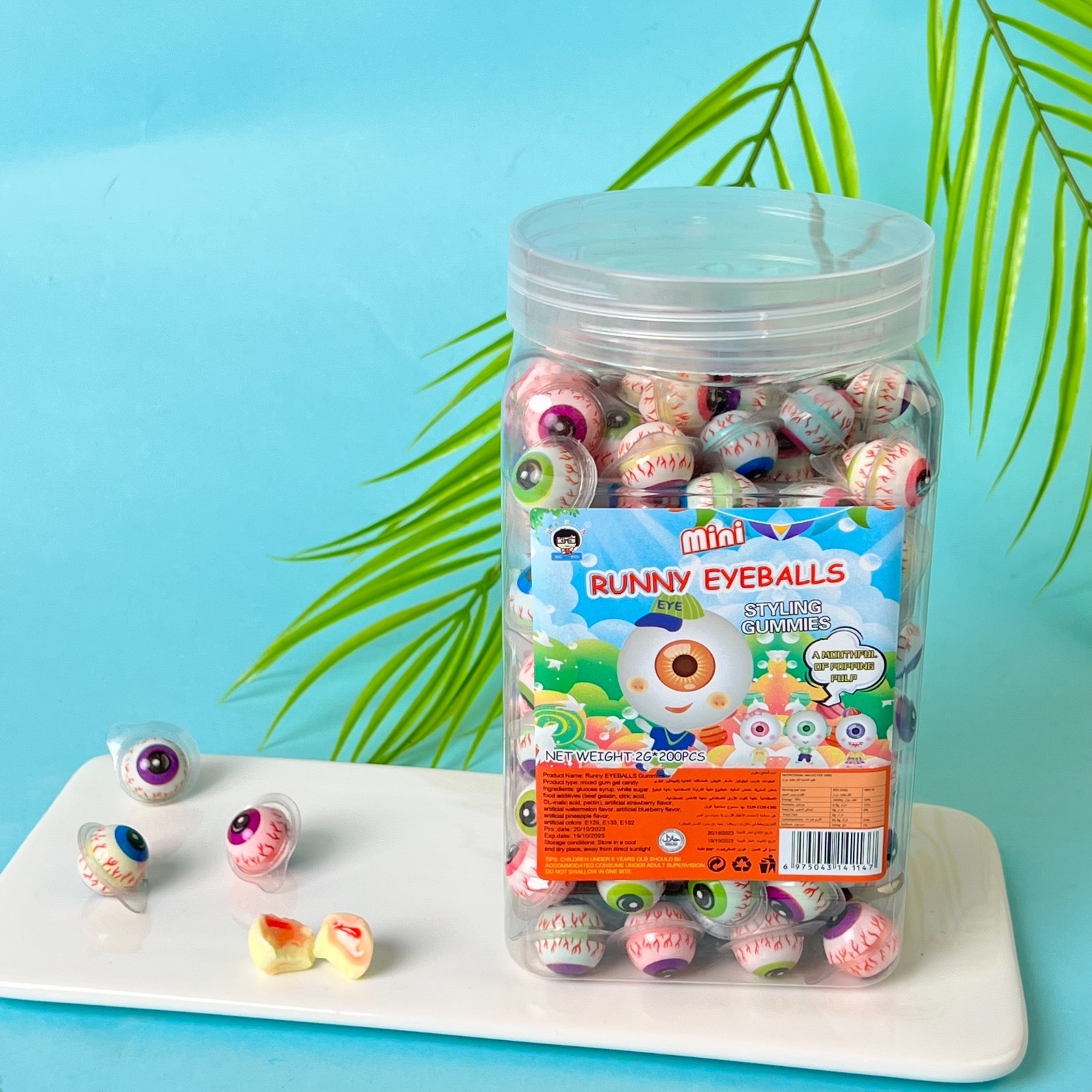 Košlājama konfekte "K-Runny Eyeballs" 2 gr