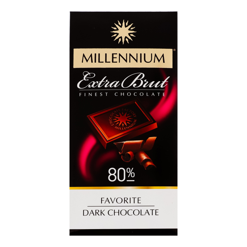 Dark chocolate "Millenium Favorite" 80% cocoa 100 gr