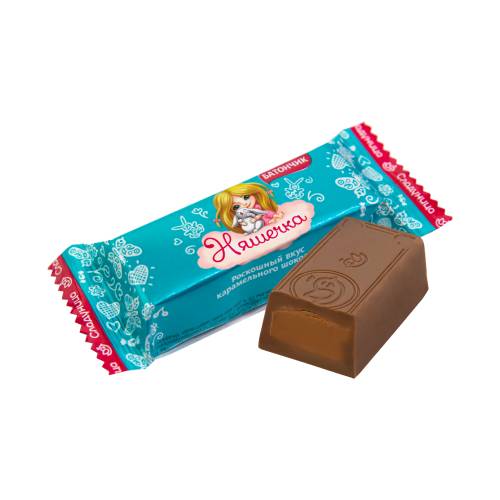 Батончик "Няшечка" с роскошным вкусом шоколада и карамели 1 кг