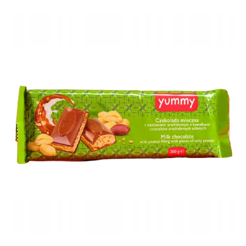 Milk chocolate "Yummy Peanuts" 260 gr