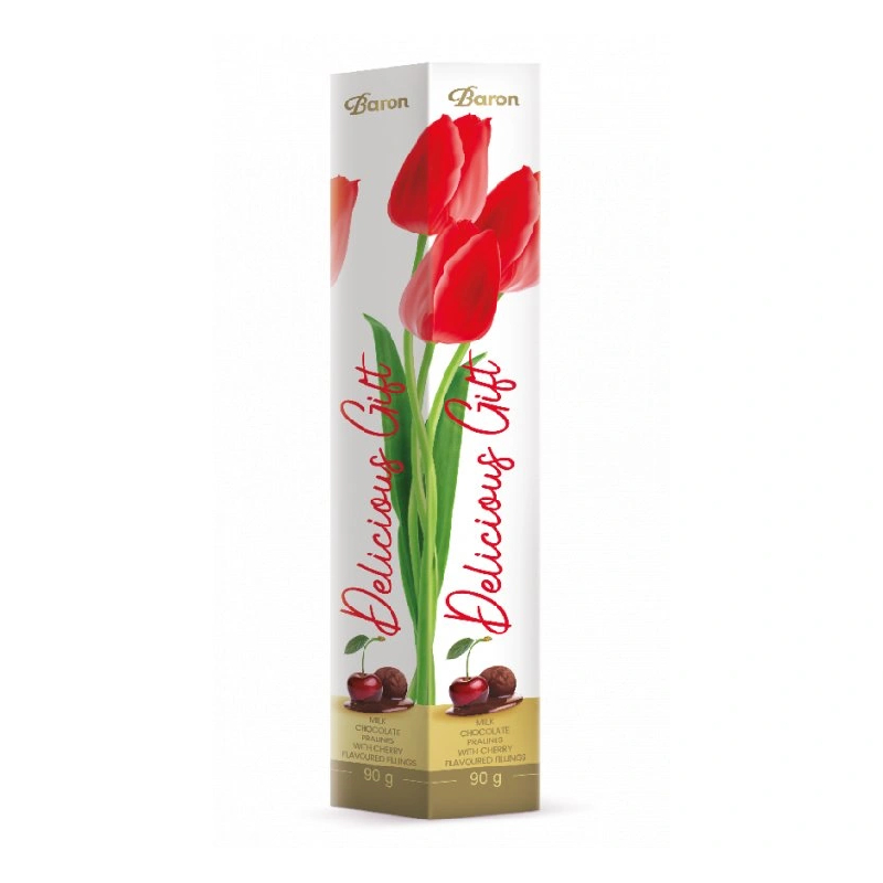Вкусное подарочное пралине с вишнёвой начинкой "Baron" 90 гр