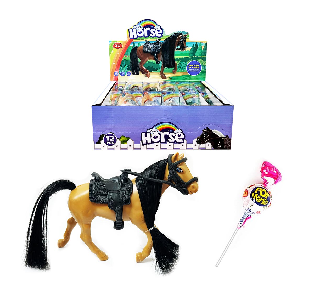 Toy with lollipop "Horse" 12 gr