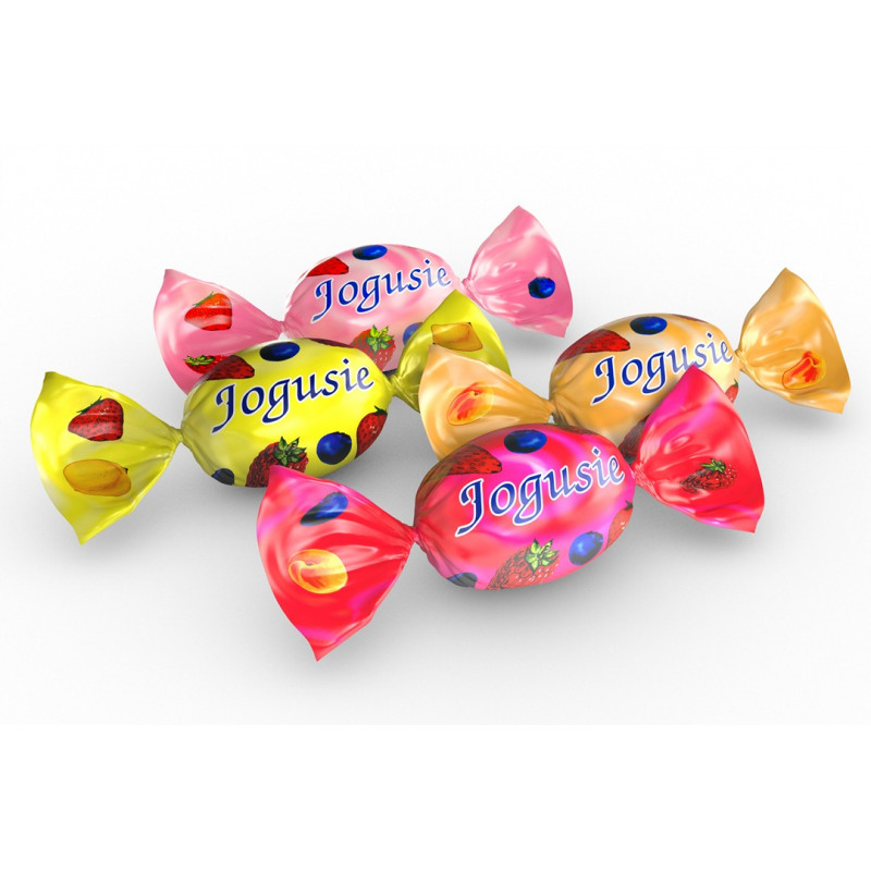 Karameļu konfektes ar augļu garšas pildījumu "JOGUSIE MIX" 3 kg