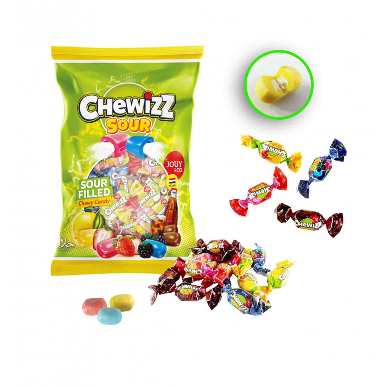 Košļājamās konfektes "CHEWIZZ SOUR" 1 kg