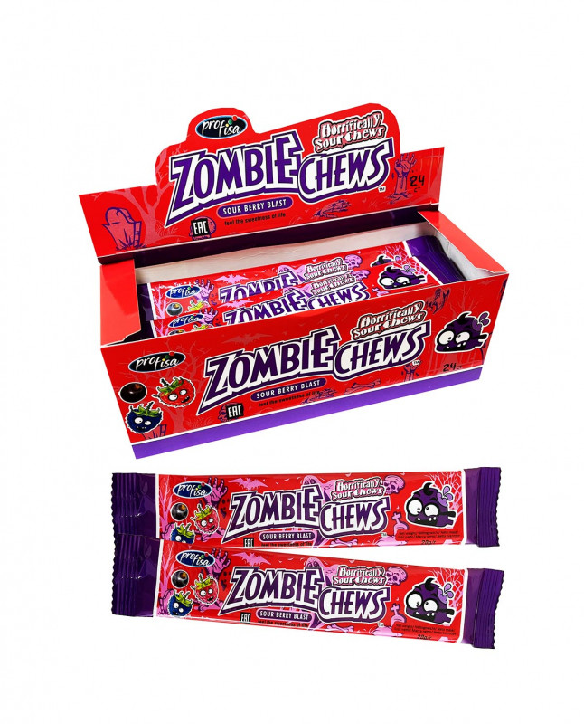 Košļājama konfekte "Zombie" ar ogu garšu 20 gr