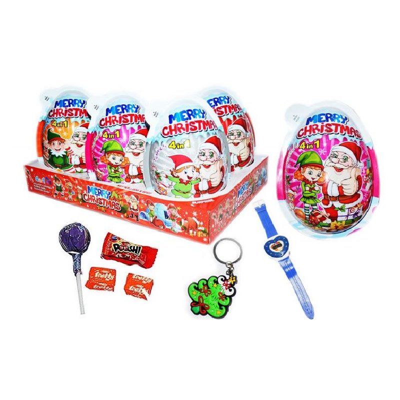 Яйцо с игрушками "Merry Christmas 4in1" 20 гр