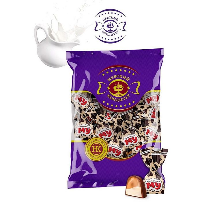 Karameļu "Krēmīgais Mu" ar piena pildījumu 1 kg