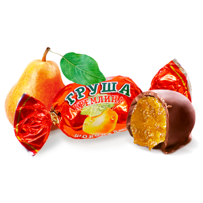 Šokolādes konfektes ar bumbieru garšu 3 kg