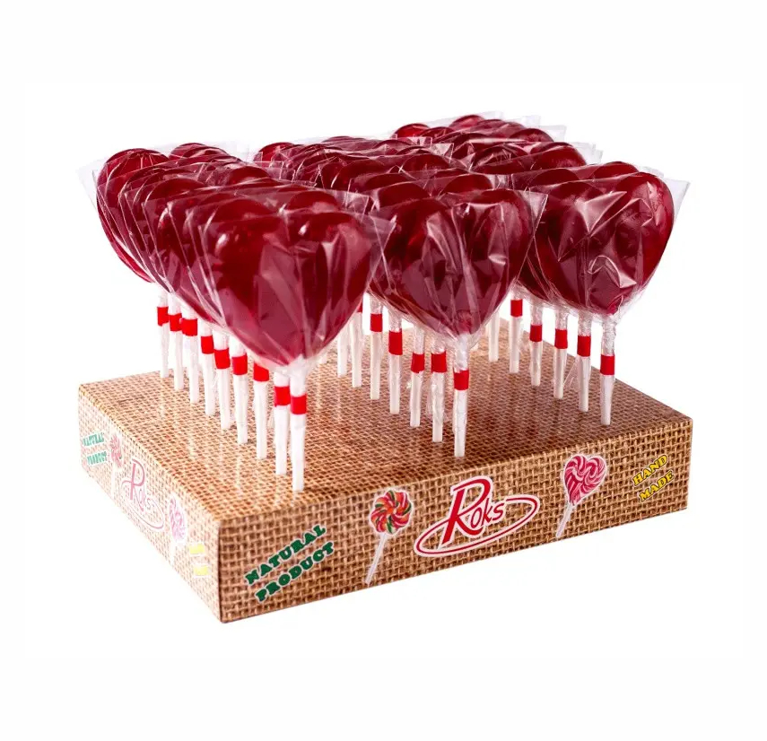 Леденцы на палочке "Сердце" 50 гр