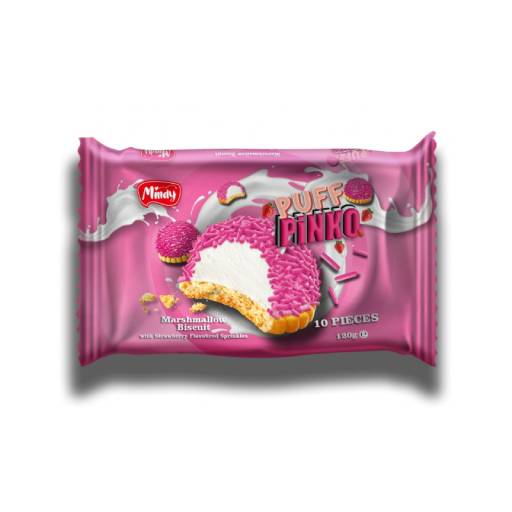 Marshmallow dessert "Puff" with strawberry 180 gr