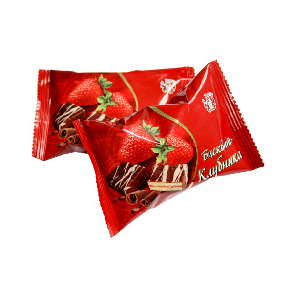 Zemeņu garšas biskvīta cepumi 2 kg