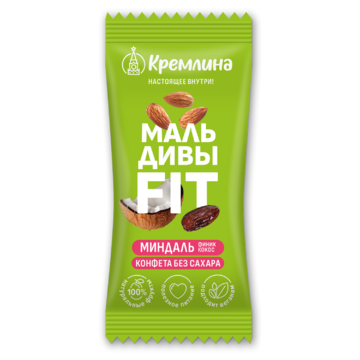 Bezcukura konfektes "Maldives Fit" ar mandeļu, kokosriekstu un dateļu garšu 3 kg