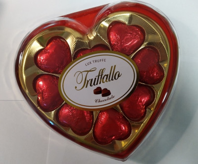 Heart-shaped chocolate candies "Truffallo" 64 gr