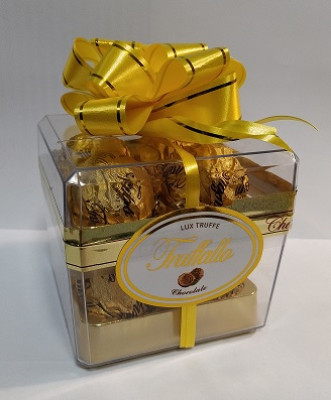 Gift-shaped chocolate candies "Truffallo"