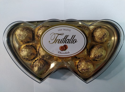 Two-heart-shaped chocolate candies "Truffallo" 150 gr