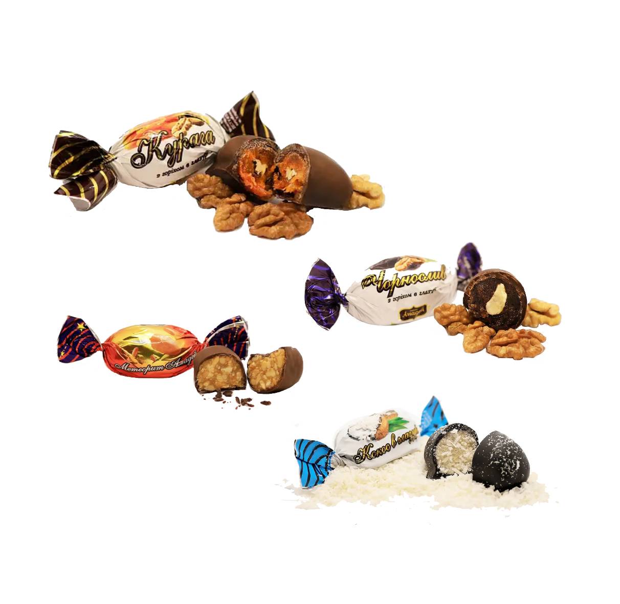 Chocolate candies "Amadey" assorted mix 1 kg