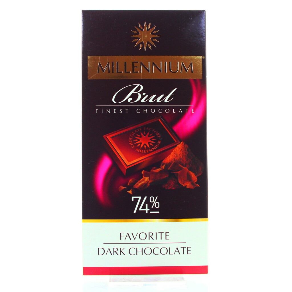 Dark chocolate "Millenium" 74% cocoa 100 gr