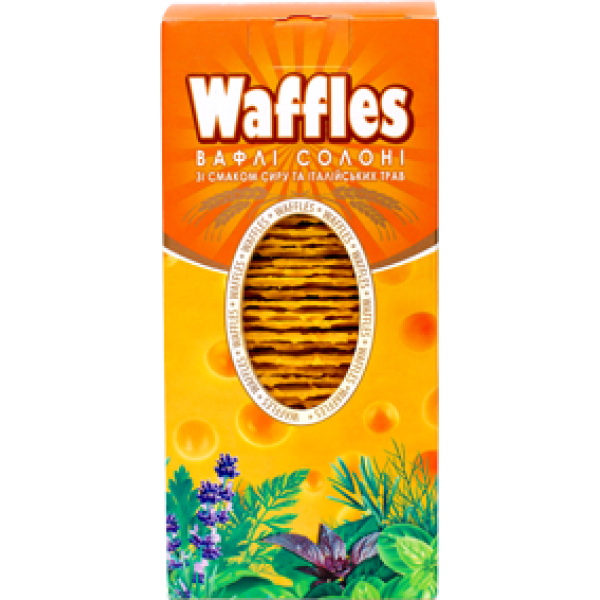 Sāļās vafeles ar siera un itāļu garšaugu garšu 70 gr