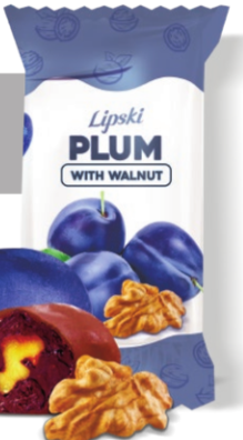 Chocolate candies with plum and walnuts 1500 gr