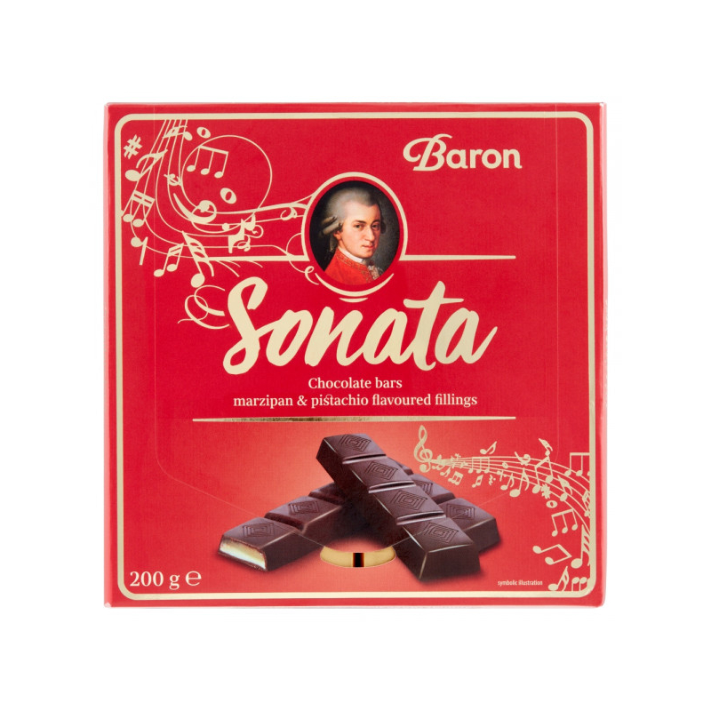 Candies with marzipan and pistachios "Baron Sonata" 200 gr