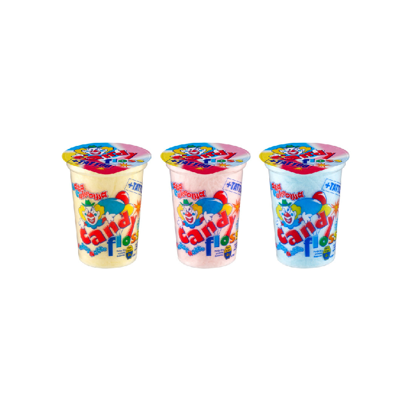 Cotton candy in plastic packaging 20 gr