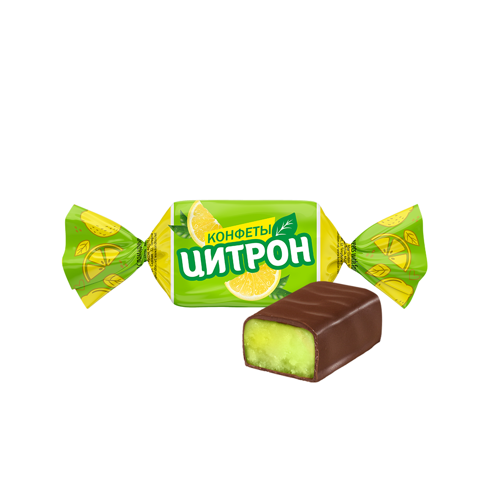 Fruit fondant candy with lemon flavor 1 kg