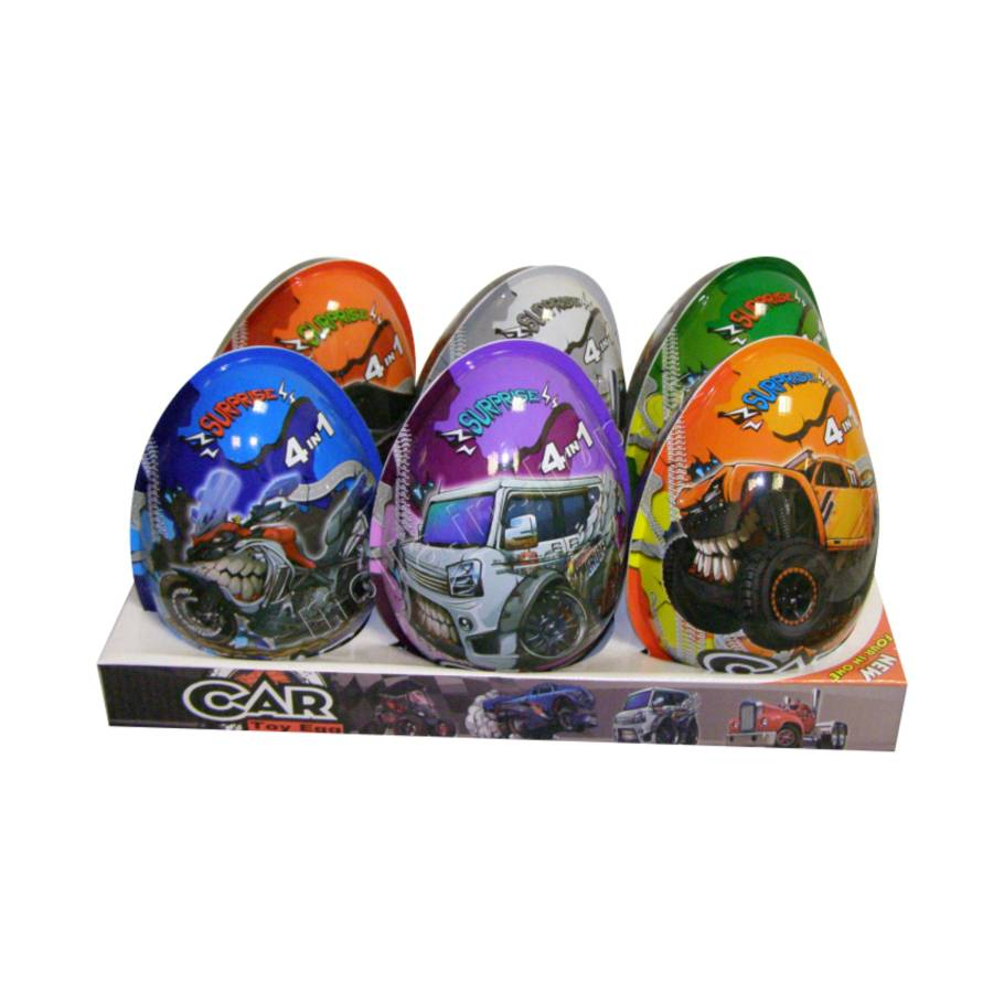 "Car Egg" XXL 4 in 1 with a toy inside. 20 gr